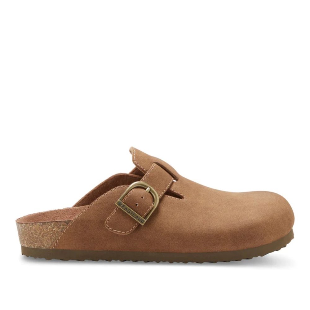 Eastland NEW Clog Suede Leather Fur Lining Mule Cork Wedge Comfort Women 10 - Picture 3 of 13